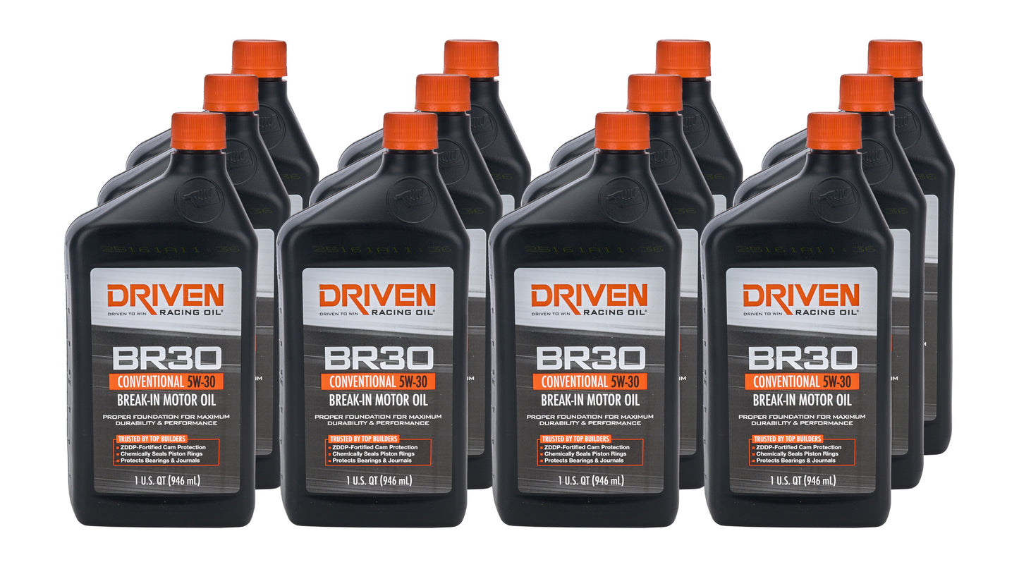 DRIVEN RACING OIL BR30 5w30 Break-In Oil Conventional Case 12x1Qt Oils, Fluids and Sealer Oils, Fluids and Additives main image