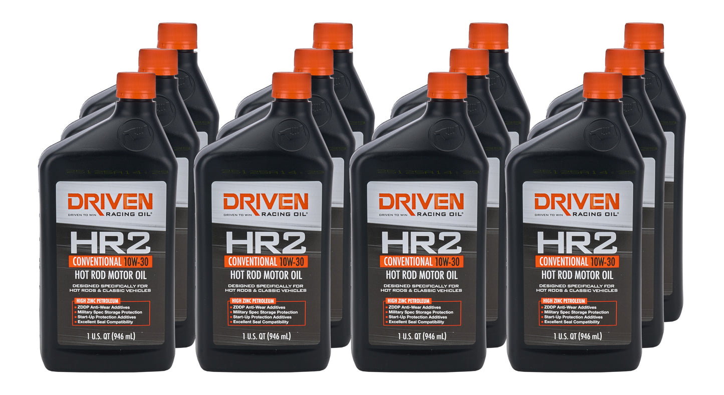 DRIVEN RACING OIL HR2 10w30 Conventional Oil Case 12 x 1 Quart Oils, Fluids and Sealer Oils, Fluids and Additives main image