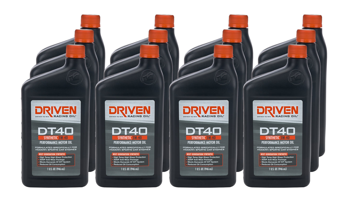 DRIVEN RACING OIL DT40 5w40 Synthetic Oil Case 12 x 1 Quart Oils, Fluids and Sealer Oils, Fluids and Additives main image