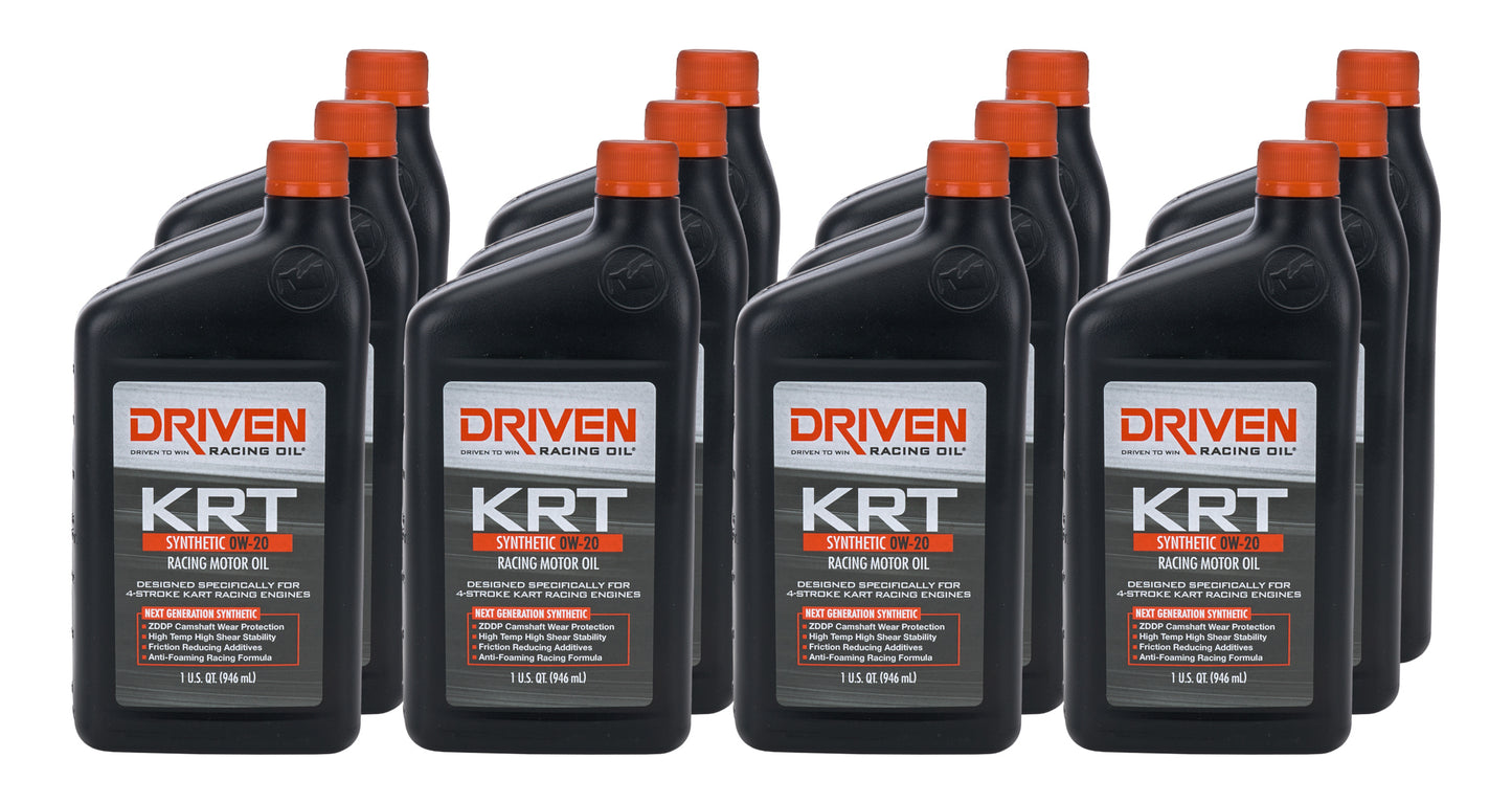 DRIVEN RACING OIL KRT 0w20 4 Stroke Kart Oil Case 12 x 1 Quart Oils, Fluids and Sealer Oils, Fluids and Additives main image