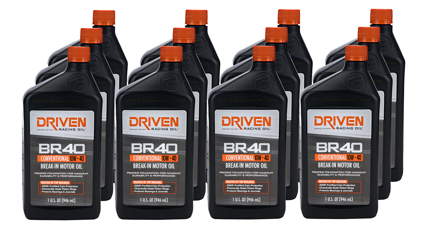 DRIVEN RACING OIL BR40 10w40 Break-In Oil Conventional Case 12x1Qt Oils, Fluids and Sealer Oils, Fluids and Additives main image