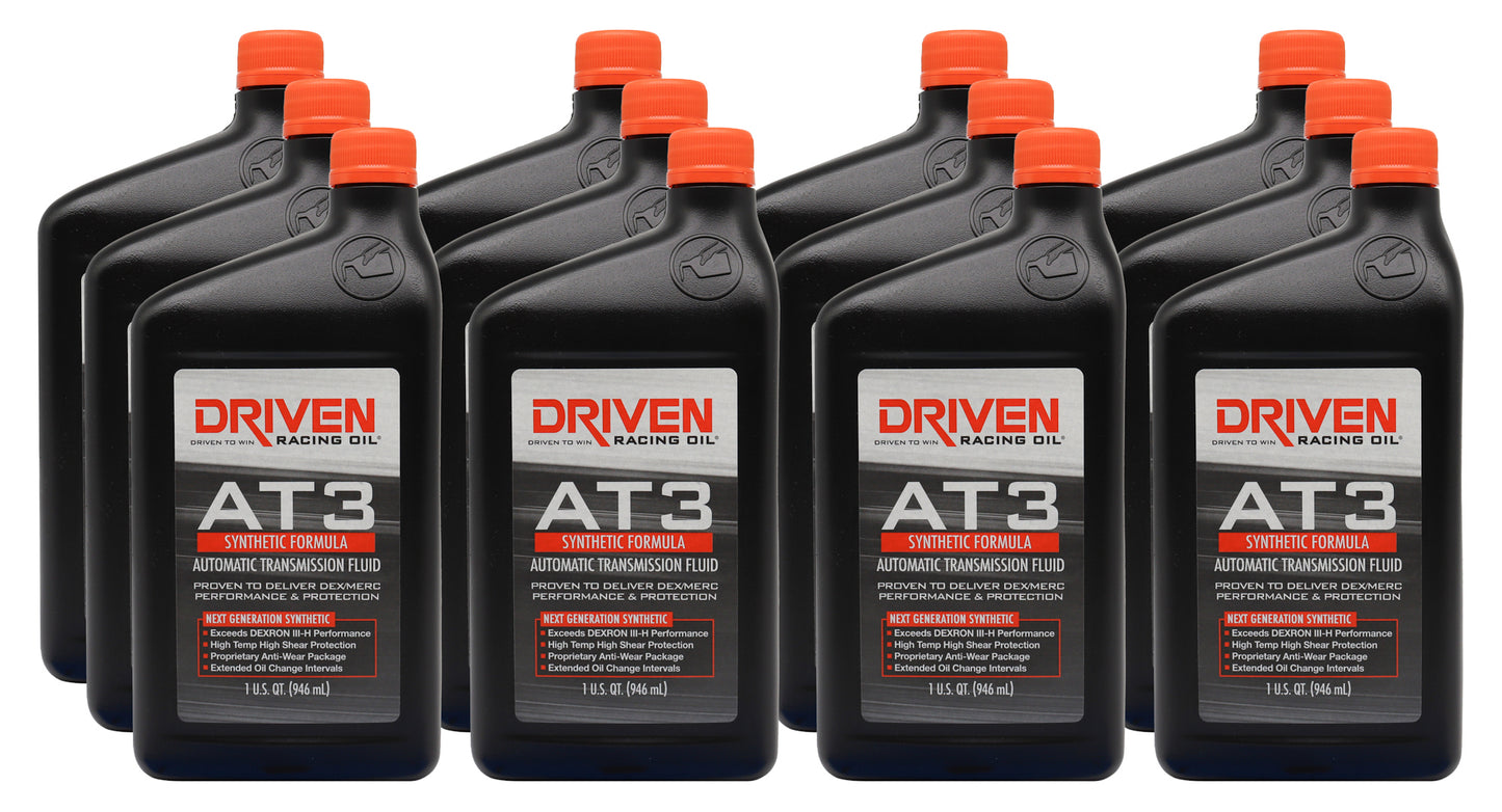 DRIVEN RACING OIL AT3 Synthetic Dex/MERC Trans Fluid Case 12x1Qt Oils, Fluids and Sealer Oils, Fluids and Additives main image