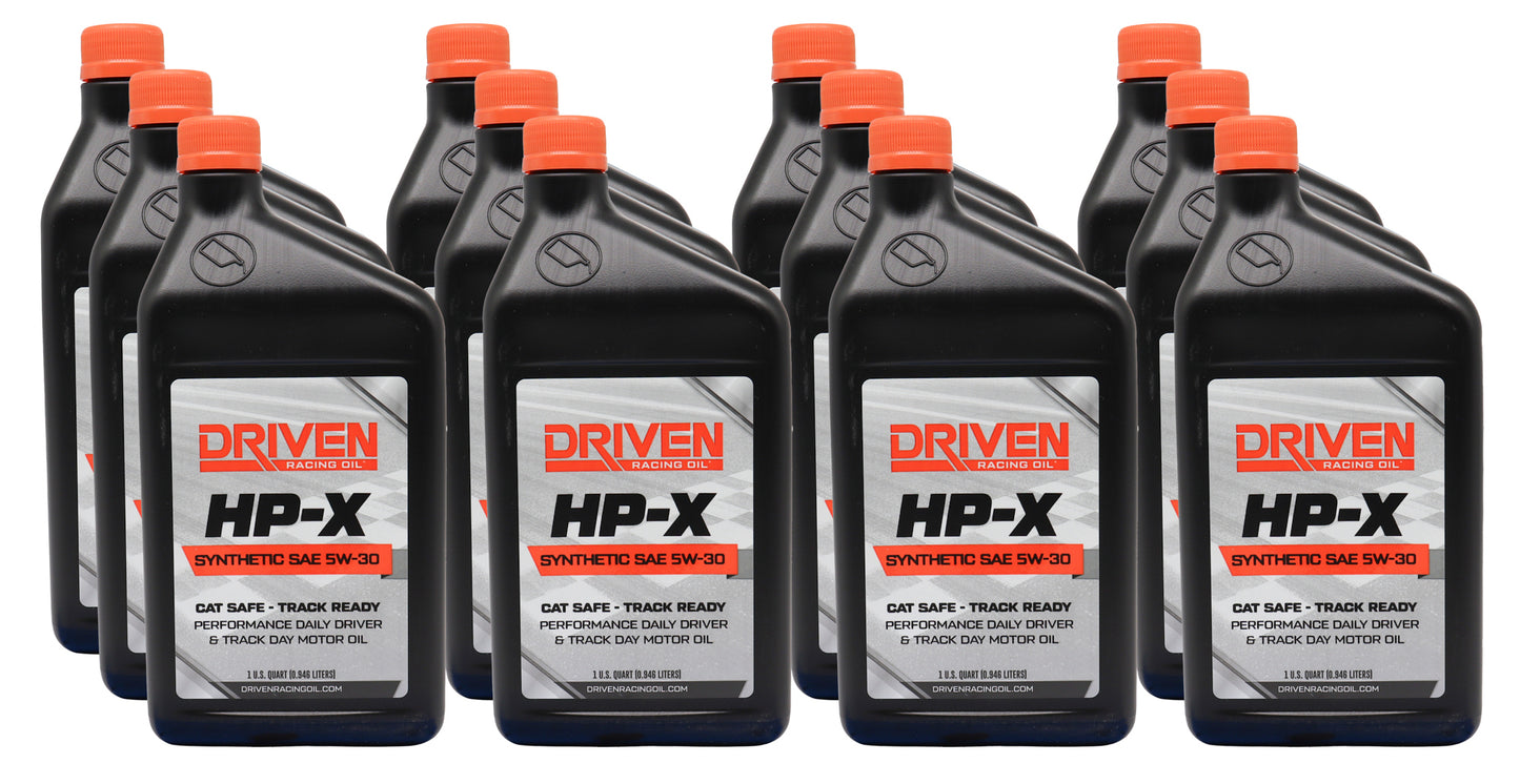 DRIVEN RACING OIL HP-X 5W30 Motor Oil Case 12/Qt Oils, Fluids and Sealer Oils, Fluids and Additives main image