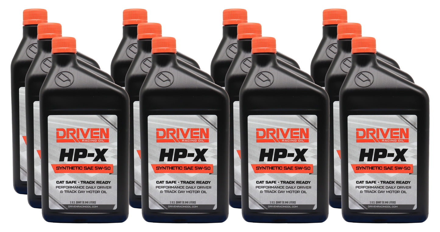 DRIVEN RACING OIL HP-X 5W50 Motor Oil Case 12/Qt Oils, Fluids and Sealer Oils, Fluids and Additives main image