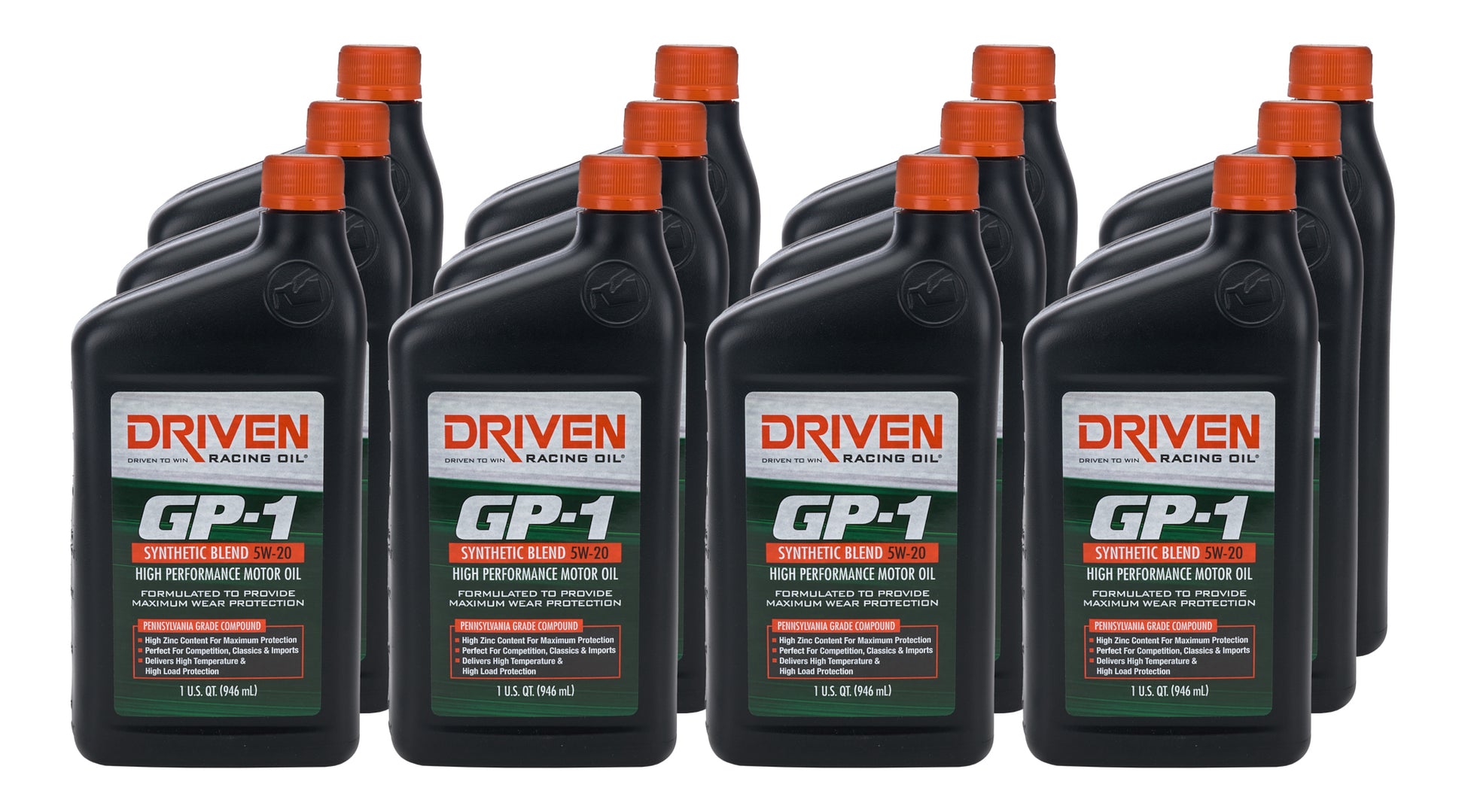 DRIVEN RACING OIL GP-1 5w20 Semi-Synthetic Oil Case 12 x 1 Quart Oils, Fluids and Sealer Oils, Fluids and Additives main image