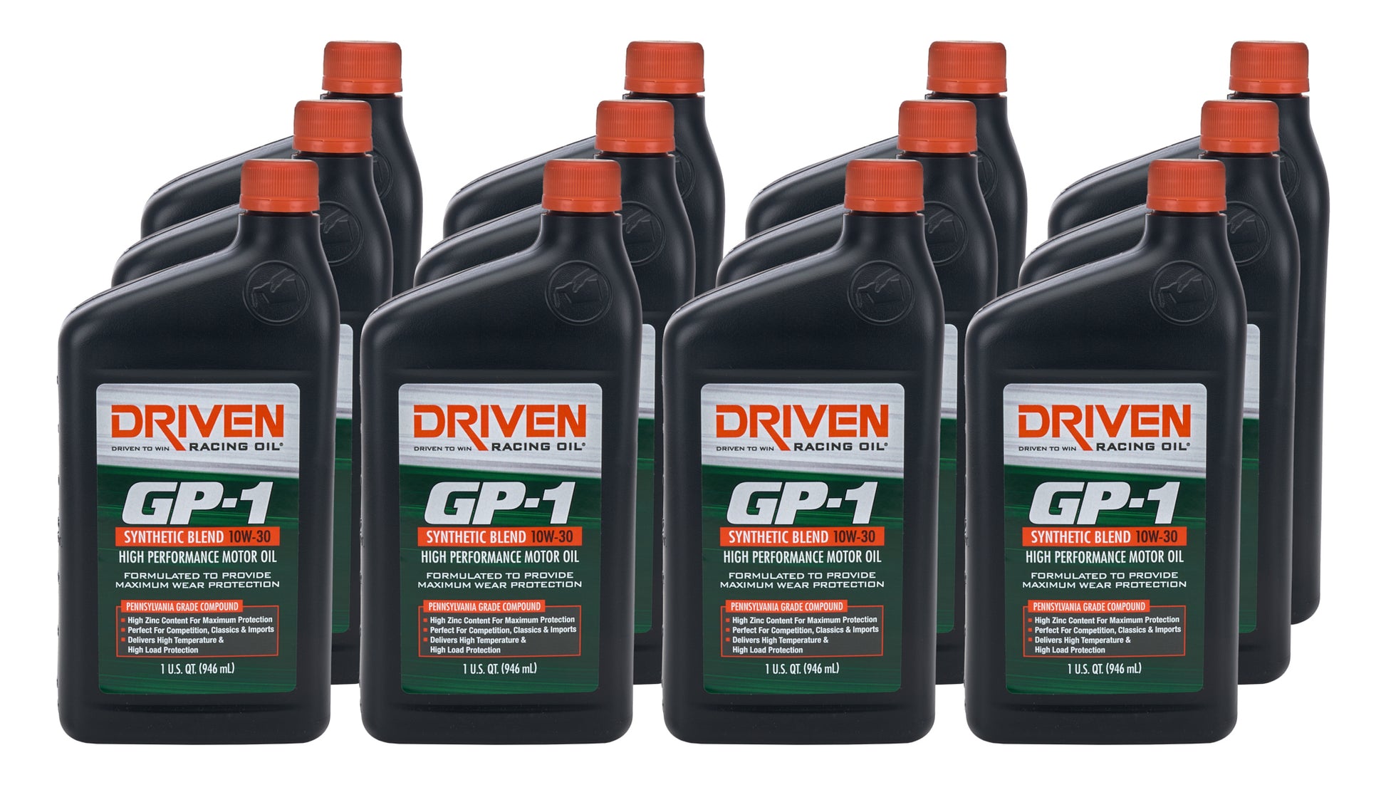 DRIVEN RACING OIL GP-1 10w30 SemiSynthetic Oil Case 12 x 1 Quart Oils, Fluids and Sealer Oils, Fluids and Additives main image