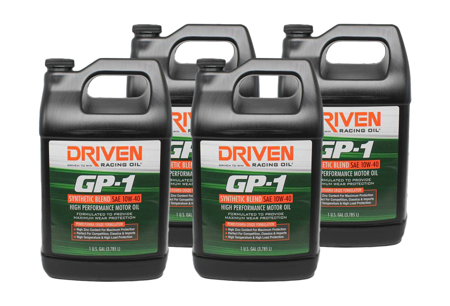 DRIVEN RACING OIL GP-1 10w40 SemiSynthetic Case 4 x 1 Gallon Oils, Fluids and Sealer Oils, Fluids and Additives main image