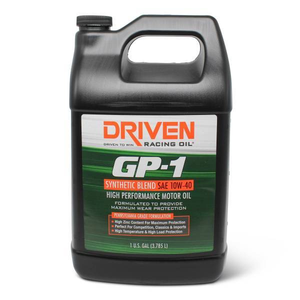 Driven Racing Oil GP-1 10w40 Synthetic Blend Oil 1 Gallon Oils, Fluids and Additives Motor Oil main image