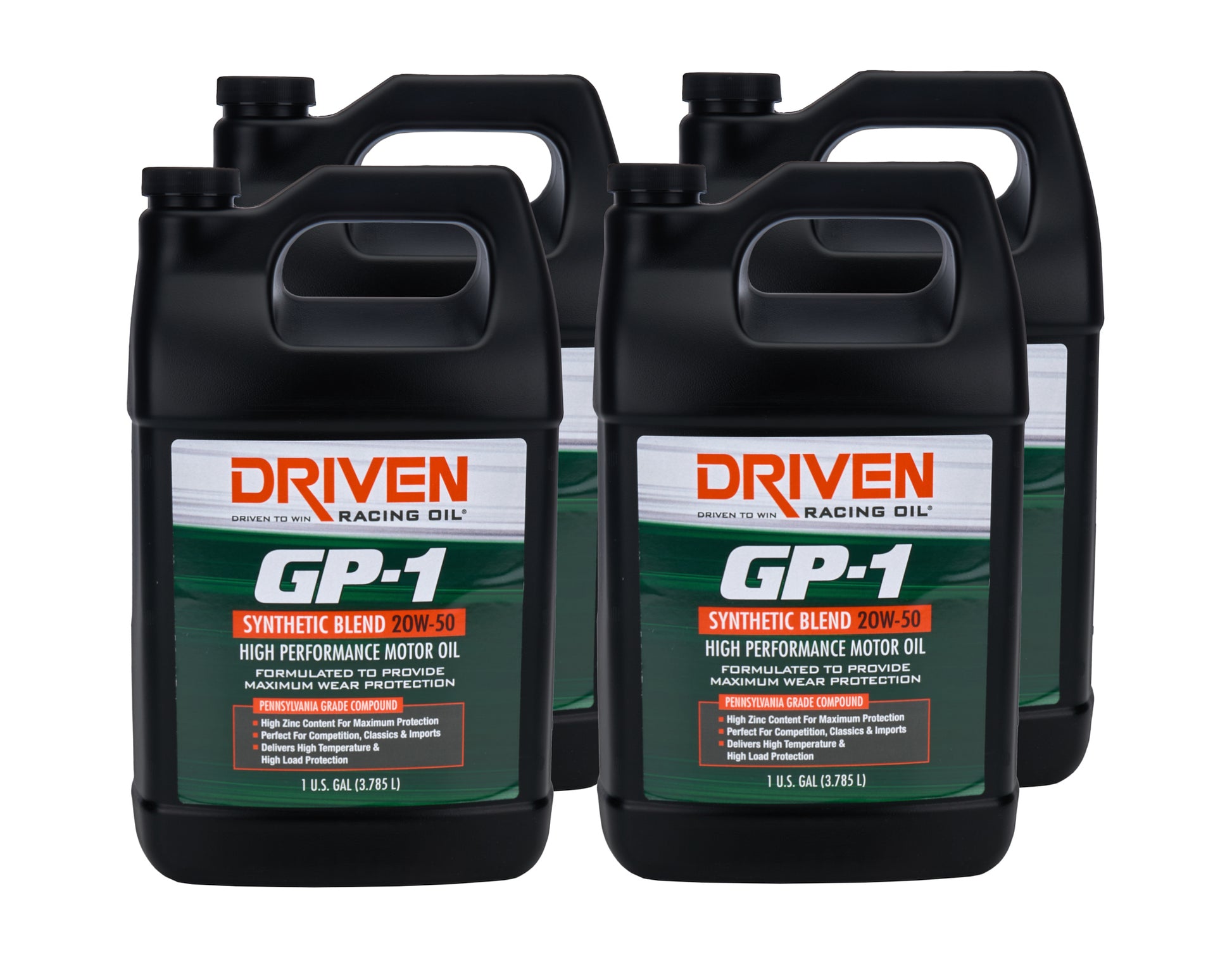 DRIVEN RACING OIL GP-1 20w50 SemiSynthetic Case 4 x 1 Gallon Oils, Fluids and Sealer Oils, Fluids and Additives main image