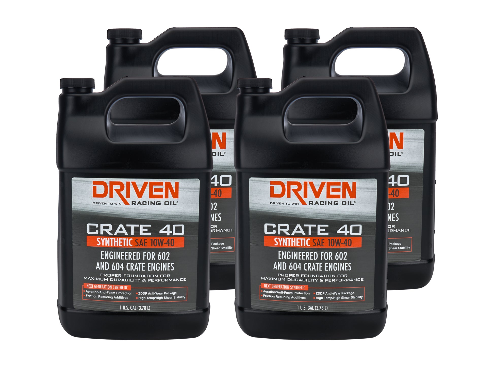 DRIVEN RACING OIL Crate 40 10w40 Synthetic Oil Case 4 x 1 Gallon Oils, Fluids and Sealer Oils, Fluids and Additives main image