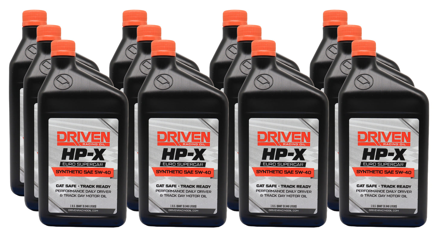DRIVEN RACING OIL HP-X EURO 5W40 Motor Oil Case 12/Qt Oils, Fluids and Sealer Oils, Fluids and Additives main image