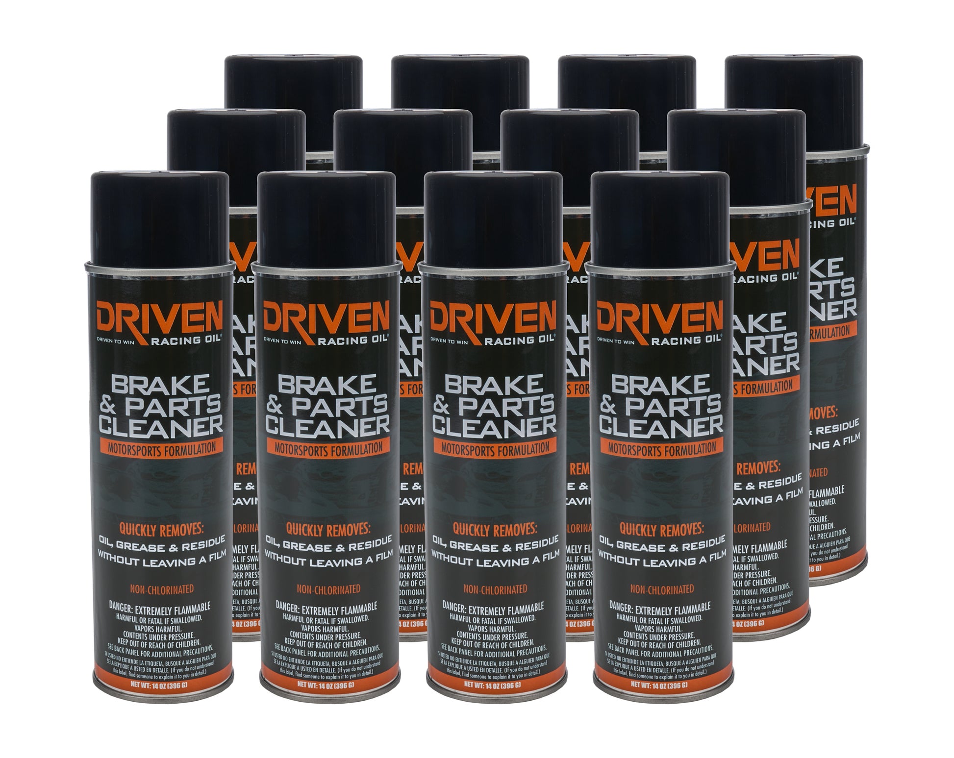 DRIVEN RACING OIL Brake Cleaner Case 12 x 14 oz Can Oils, Fluids and Sealer Cleaners and Degreasers main image