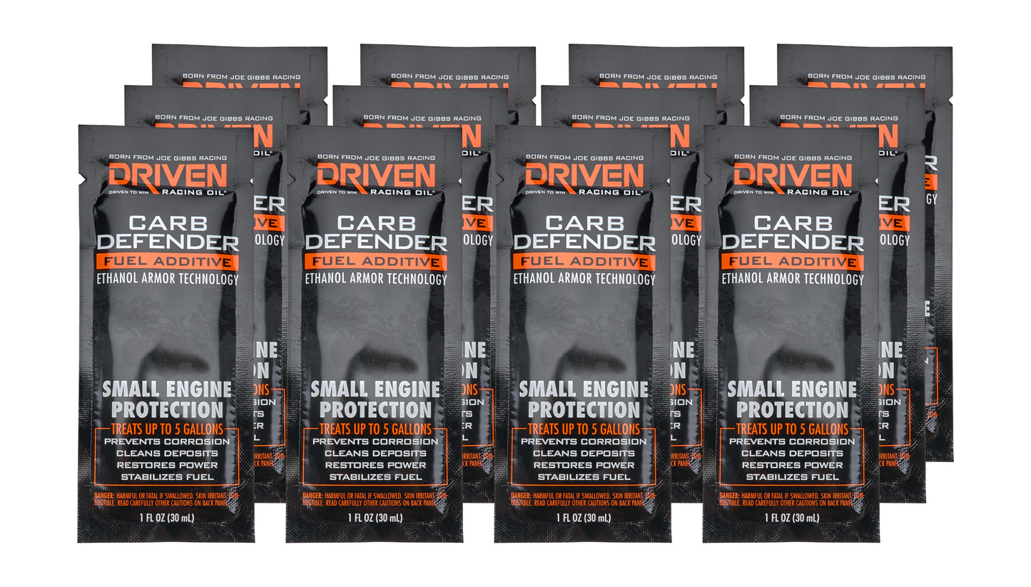 DRIVEN RACING OIL Carb Defender - Small Engine Case 12 x 1 oz. Oils, Fluids and Sealer Fuel System Additives main image