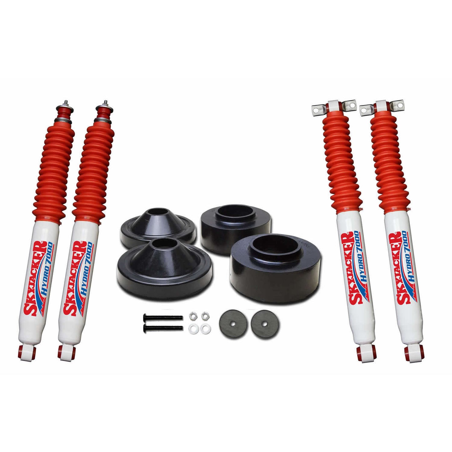 Skyjacker Wrangler JK 2in Front 3/4in Rear Polyurethane Spacer Leveling Kit w/ Hydro 7000 Shocks JK23-H