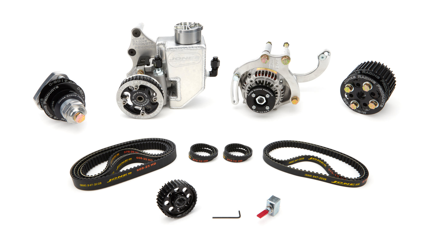 Jones Racing Products Belt Drive SBC Complete HTD WP / PS / ALT / OP JRP4-4698-R