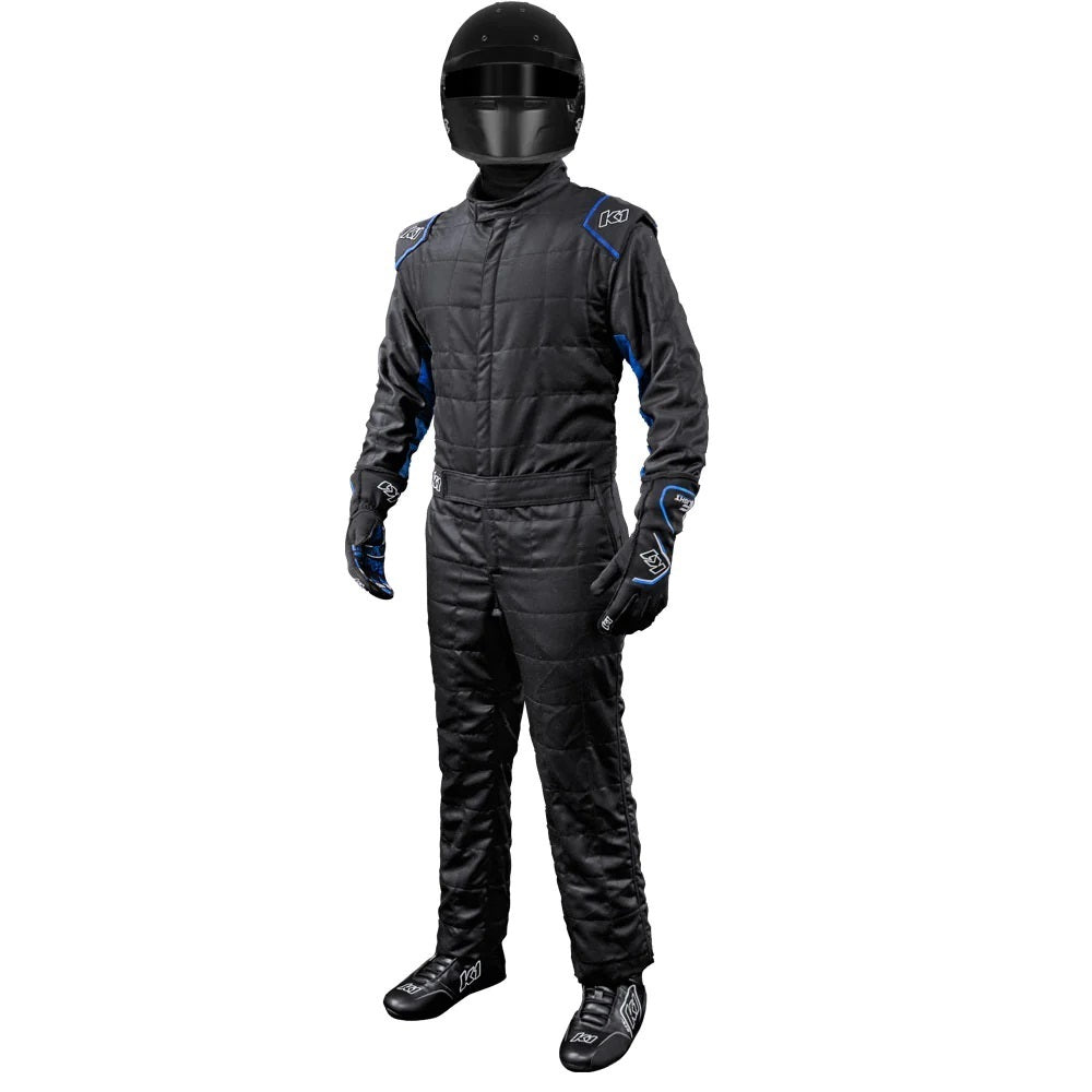 K1 Racegear Suit Outlaw Med / Lrg Black / Blue SFI 3.2A/5 Safety Clothing Driving Suits main image