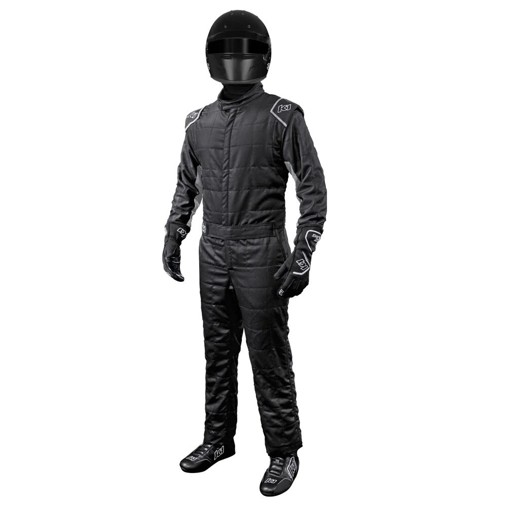 K1 Racegear Suit Outlaw Med / Lrg Black / Gray SFI 3.2A/5 Safety Clothing Driving Suits main image