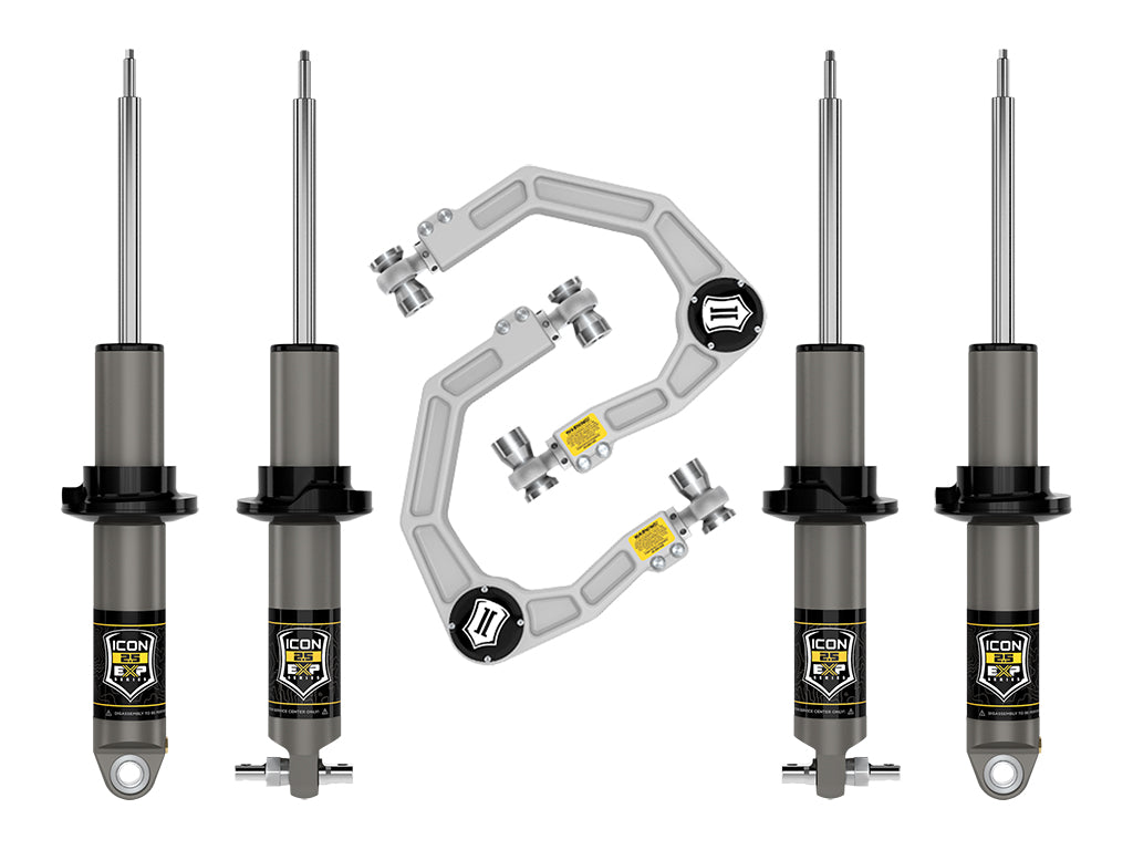 ICON 2021+ Ford Bronco Hoss 1.0 Pkg Stage 2 Suspension System Billet (1.5 - 3in Lift)  K40002