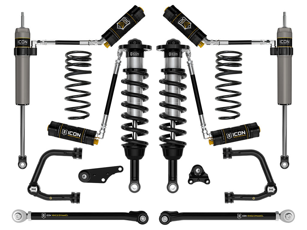 ICON 24 TACOMA 1.25-3" STAGE 8 SUSPENSION SYSTEM TUBULAR OVERLAND REAR COILS K53298TX