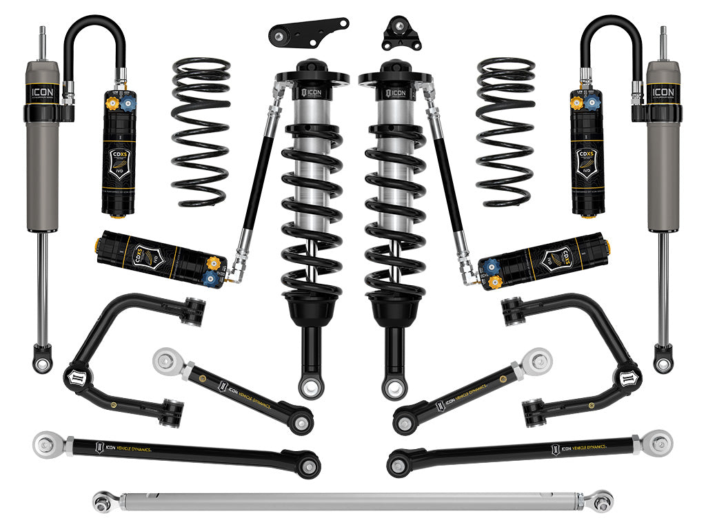 ICON 24 TACOMA 1.25-3" STAGE 12 SUSPENSION SYSTEM TUBULAR OVERLAND REAR COILS K53302TX