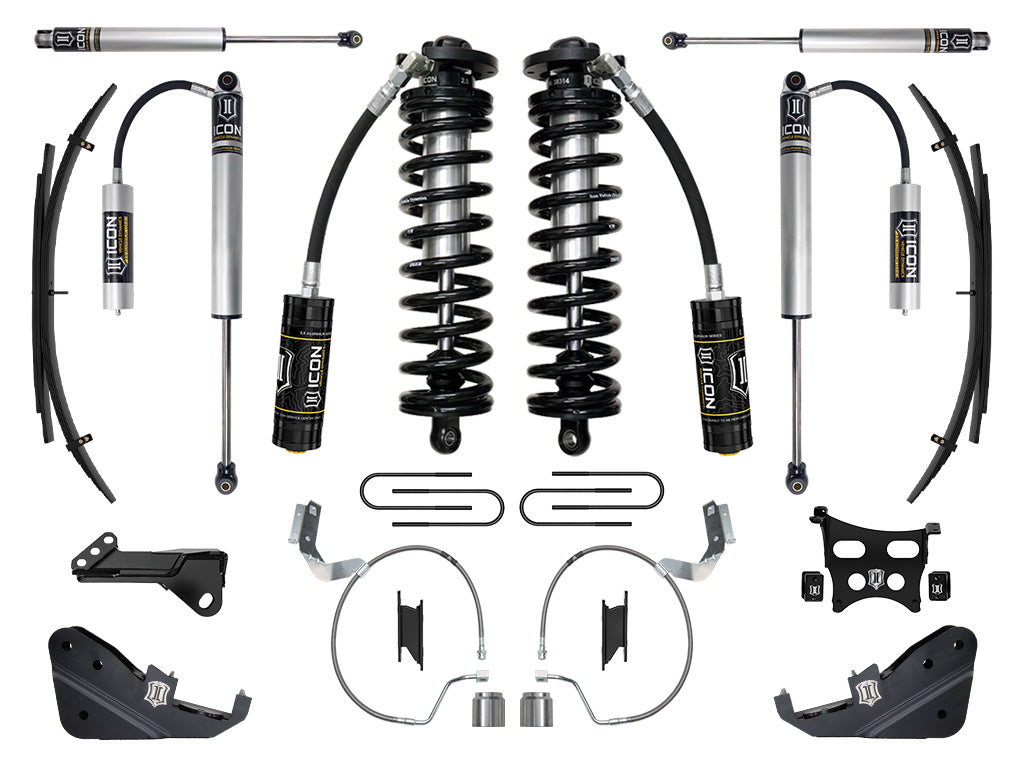 ICON 23-24 Ford F250/F350 Super Duty 4WD 4-5.5in Stage 2 Lift Coilover Conv System W/ Exp Packs K63172L