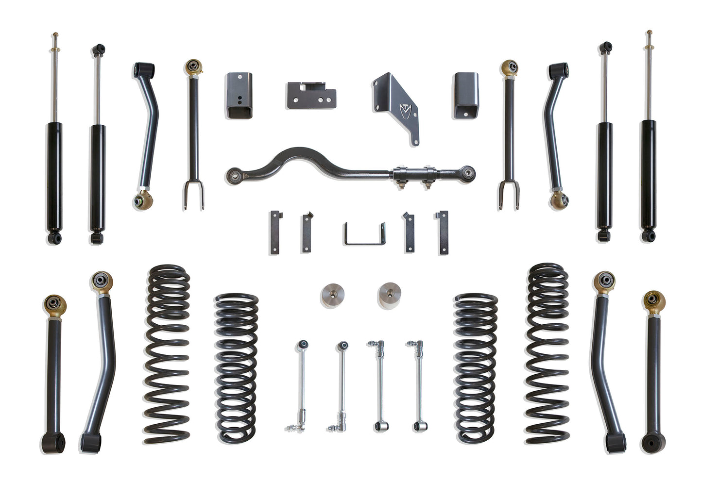 MaxTrac 07-18 Jeep Wrangler JK 4.5in/4.5in MaxPro Coil Lift Kit w/Track Bar/Arms & MaxTrac Shocks K889745SA