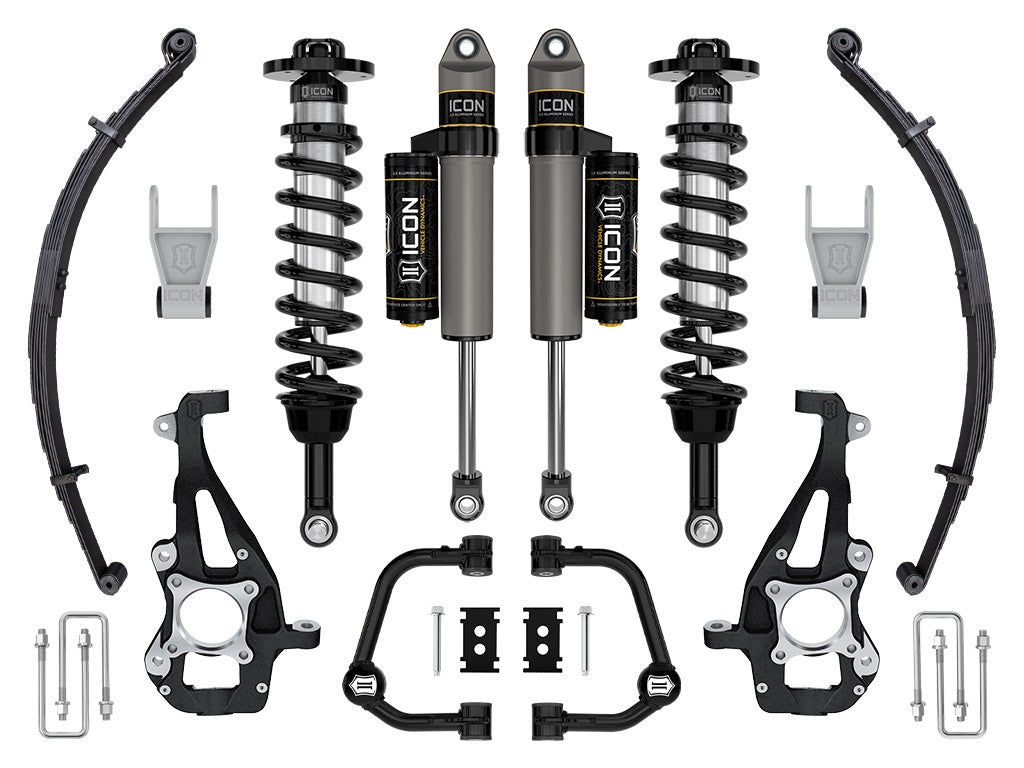 ICON 21-23 Ford F150 Tremor 4WD 3.5-4.5in Stage 2 Suspension Sys Tubular UCA / Leaf Pack K93142TL