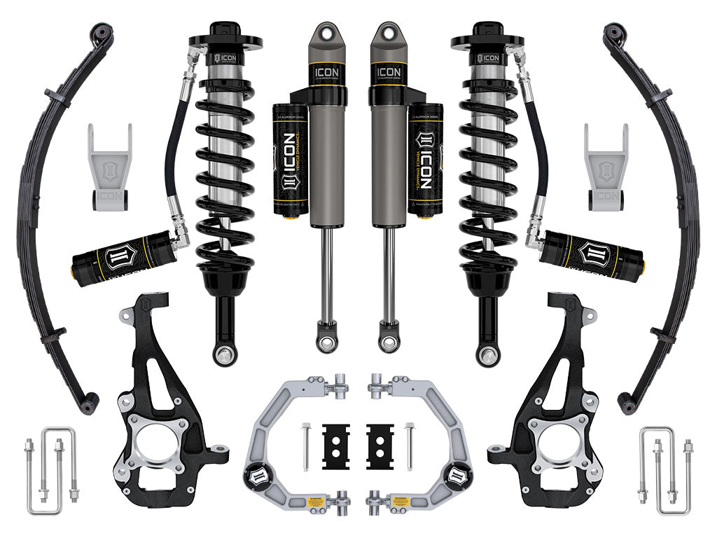 ICON 21-23 Ford F150 Tremor 4WD 3.5-4.5in Stage 3 Suspension Sys Billet UCA / Leaf Pack K93143L