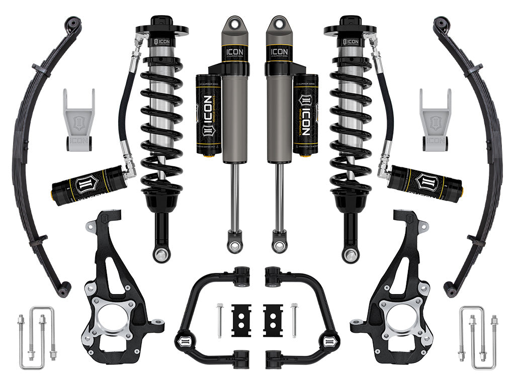 ICON 21-23 Ford F150 Tremor 4WD 3.5-4.5in Stage 3 Suspension Sys Tubular UCA / Leaf Pack K93143TL
