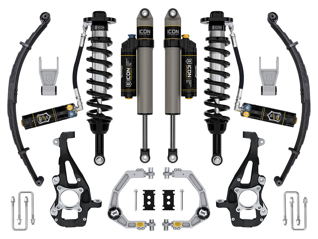 ICON 21-24 Ford F-150 4WD 2.5 Series Stage 4 Billet CDXS Suspension System w/ Leaf Pack K93144LD