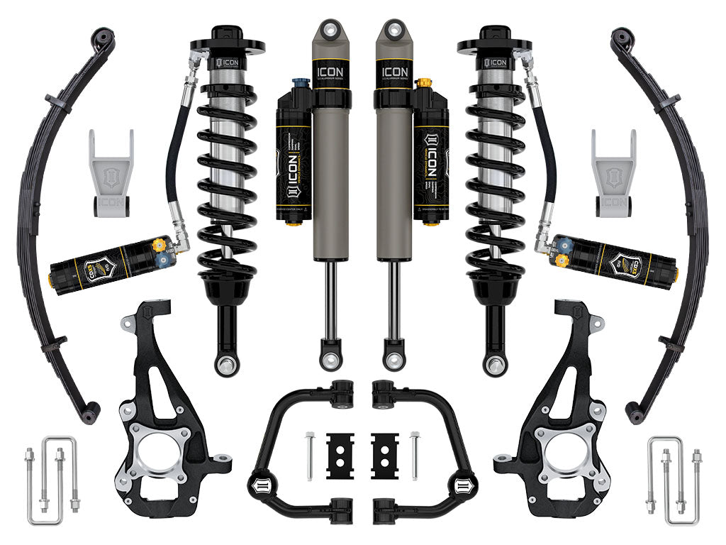 ICON 21-24 Ford F-150 4WD 2.5 Series Stage 4 Tubular CDXS Suspension System w/ Leaf Pack K93144TLD