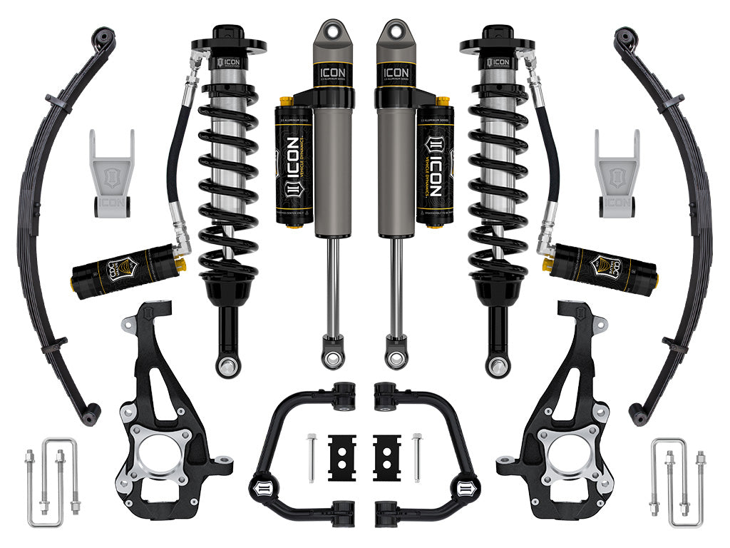 ICON 21-23 Ford F150 Tremor 4WD 3.5-4.5in Stage 4 Suspension Sys Tubular UCA / Leaf Pack K93144TL