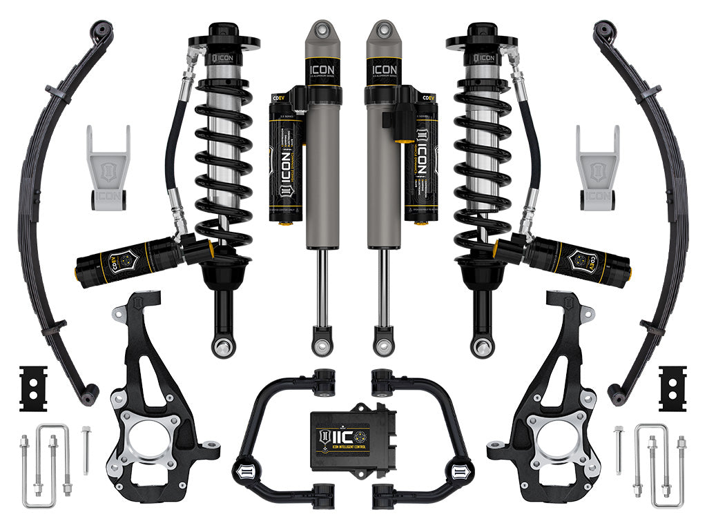 ICON 21-23 Ford F150 Tremor 4WD 3.5-4.5in Stage 5 Suspension Sys Tubular UCA / Leaf Pack K93145TL