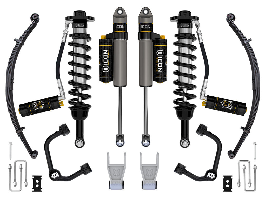 ICON 21-23 Ford F150 Tremor 4WD 2.5-3" Stage 4 Suspension Sys Tubular UCA / Leaf Pack K93164TL
