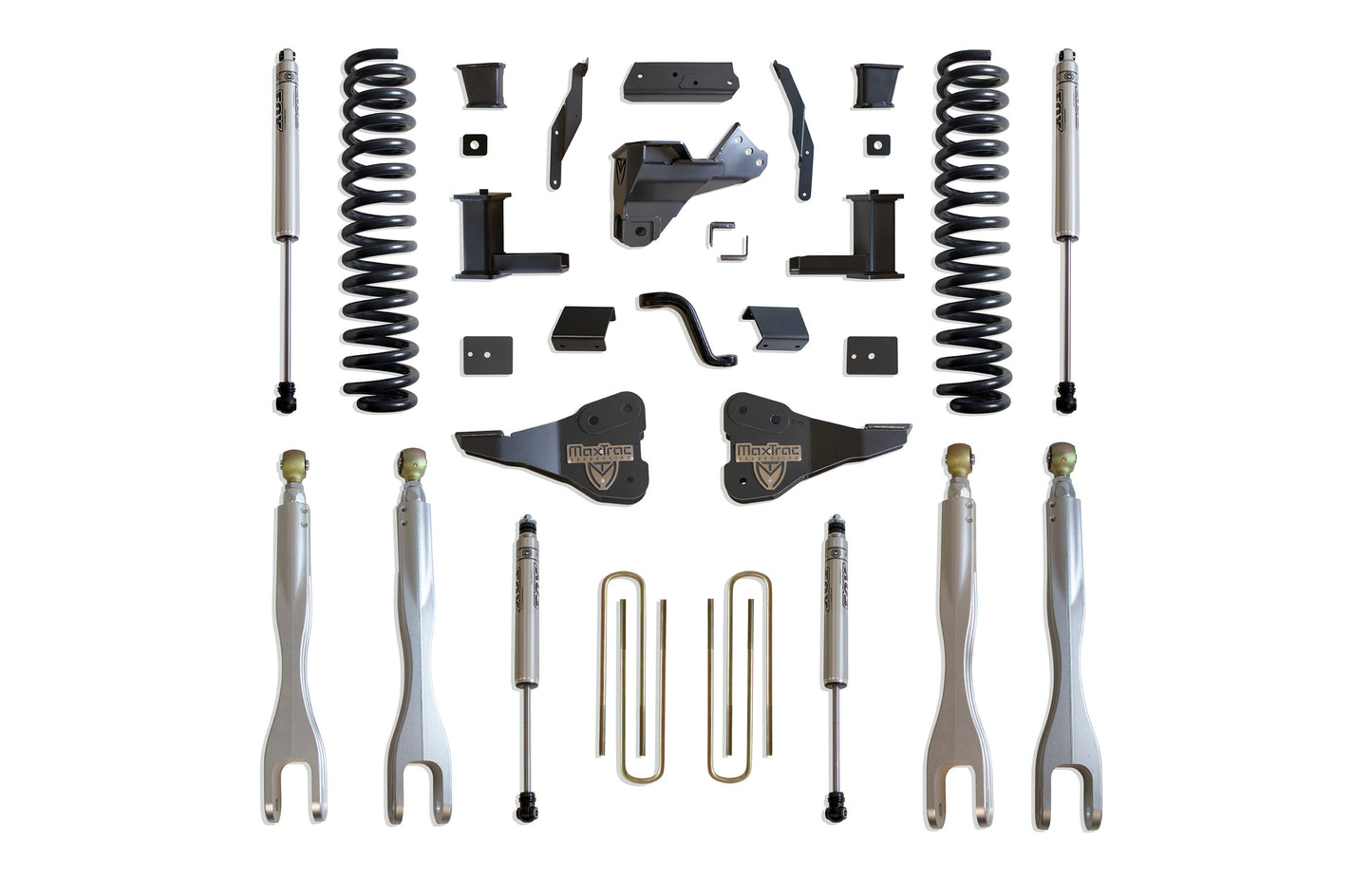 Maxtrac 8in MaxPro Kit w/ Forged Aluminum 4-Links & FOX Shocks
 K943385FL