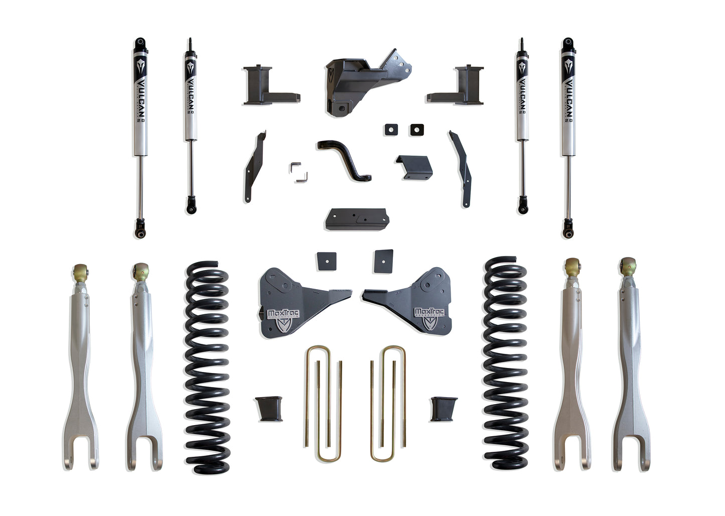 Maxtrac 23-24 Ford F-250/F-350 & Dually 4WD 8in. Front/5in. Rear Lift Kit w/ Vulcan 2.0 IFP Shocks K944385VL