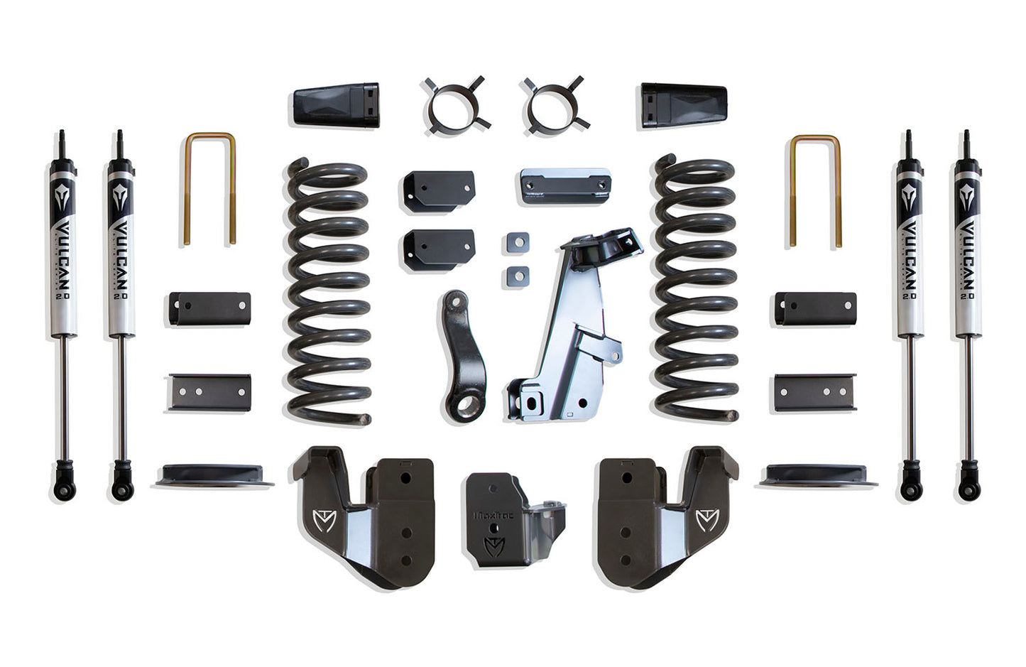 Maxtrac 14-18 Dodge RAM 2500 4WD 4in Lift Kit w/ Radius Arm Brackets & Vulcan 2.0 IFP Shocks K947241VA