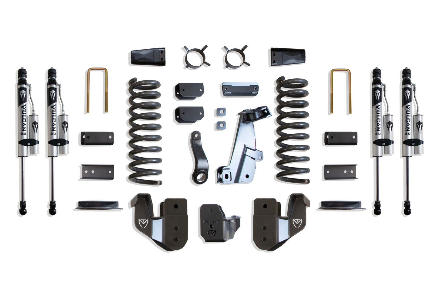 Maxtrac 14-18 Dodge RAM 2500 4WD 4in Lift Kit w/ Radius Arm Brackets & Vulcan 2.0 Res. Shocks K947241VRA