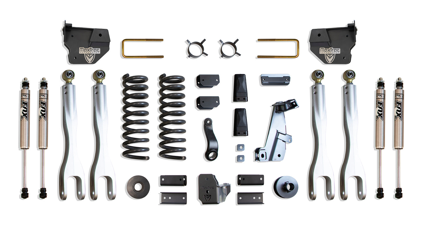 MaxTrac 14-18 RAM 2500 4WD 6in/3in MaxPro Elite Coil Lift Kit w/4-Link Arms & FOX Shocks K947263FL