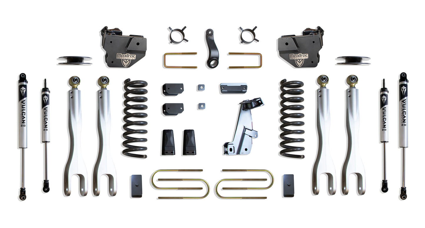 Maxtrac 13-18 Dodge RAM 3500 4WD 4in Lift Kit w/ 4-link System & Vulcan 2.0 IFP Shocks K947341VLA