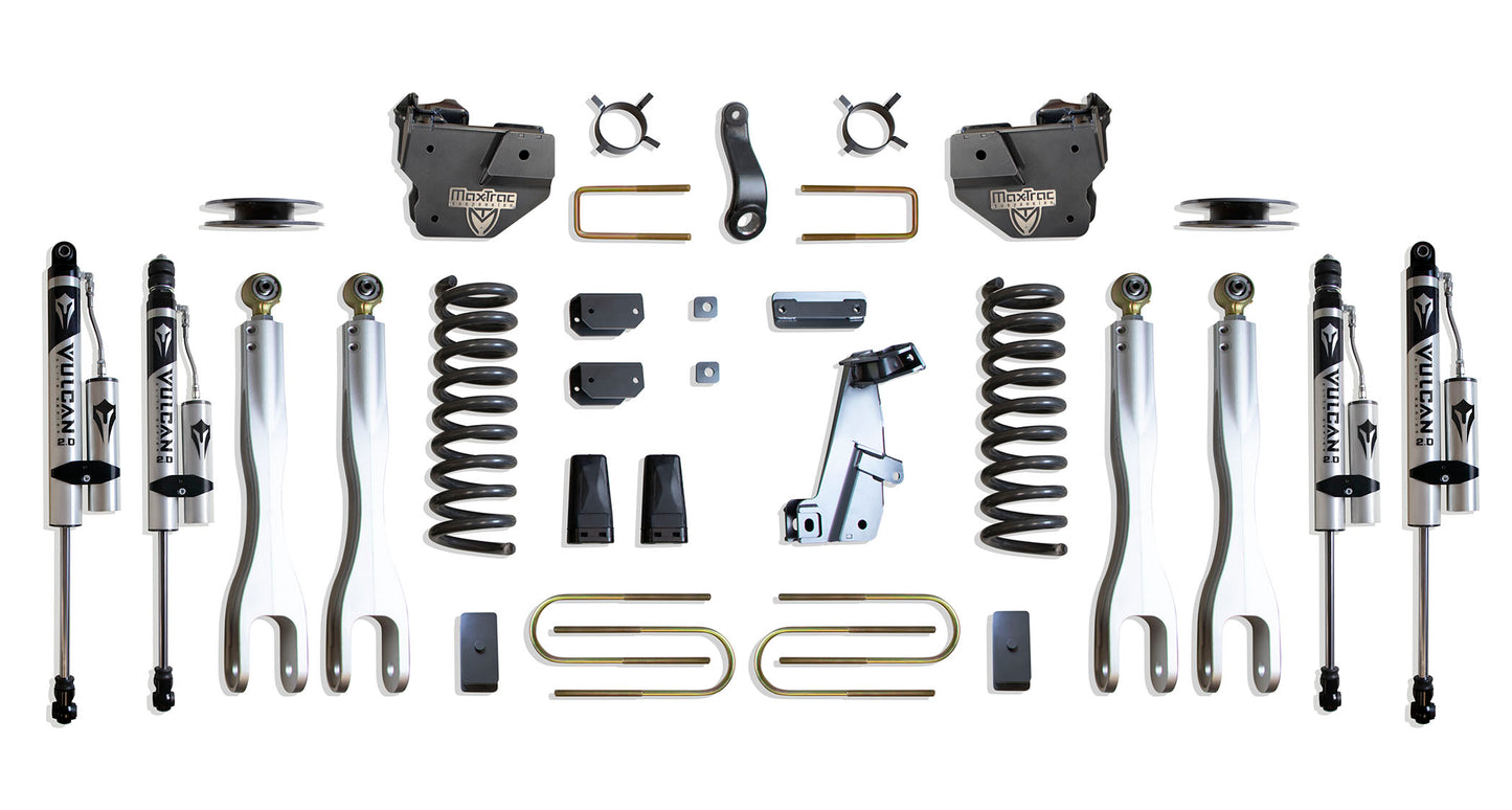 Maxtrac 13-18 Dodge RAM 3500 4WD 4in Lift Kit w/ 4-link System & Vulcan 2.0 Reservoir Shocks	 K947341VRLA