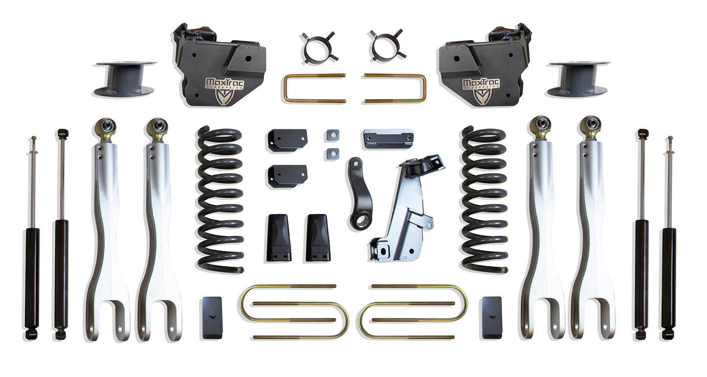 Maxtrac 13-18 Dodge RAM 3500 4WD 6in Lift Kit w/ Forged Alum. 4-Link System & Maxtrac Shocks K947363LA