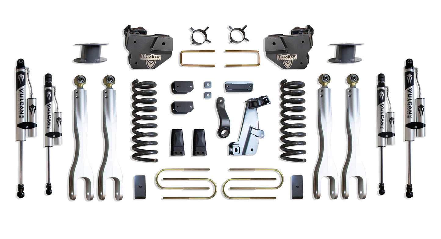 Maxtrac 13-18 Dodge RAM 3500 4WD 6in Lift Kit w/ Forged Alum. 4-Link System & Vulcan 2.0 Reservoir S K947363VRLA