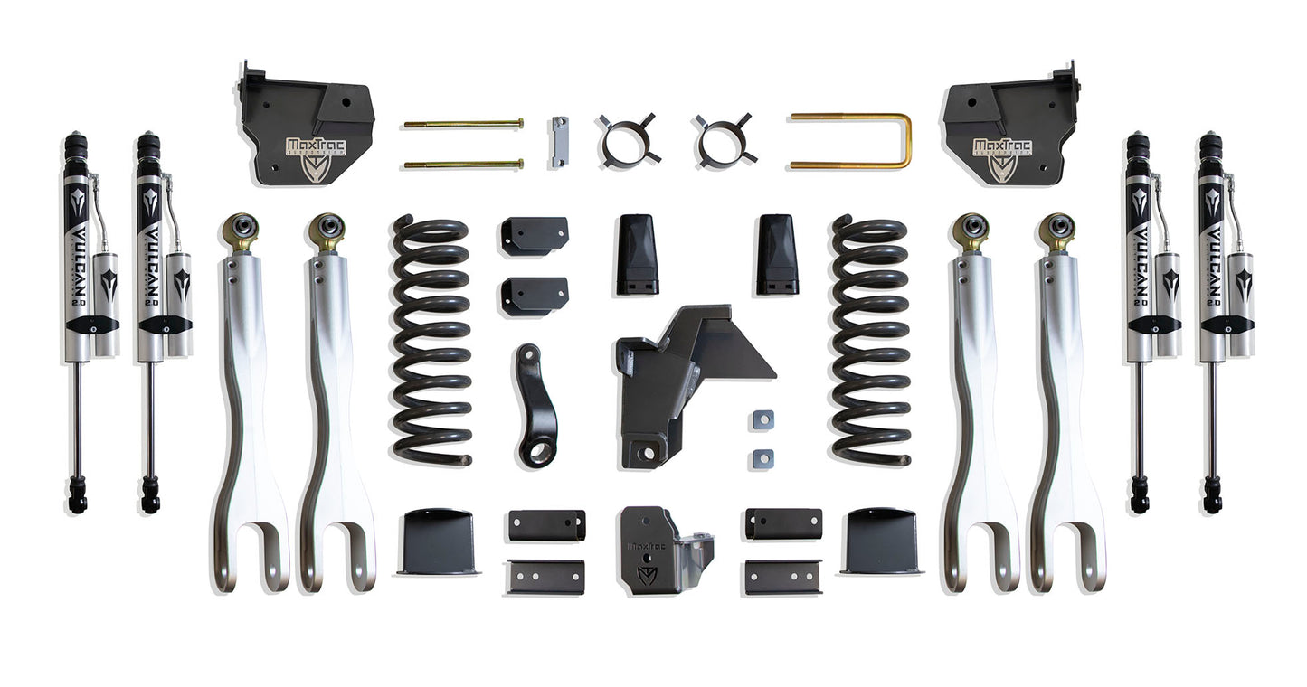 Maxtrac 19-24 RAM 2500 4WD Diesel W/ Factory Rear Air 8in Lift Kit W/ 4-Links Vulcan Reservoirs Shocks K947485VRLA