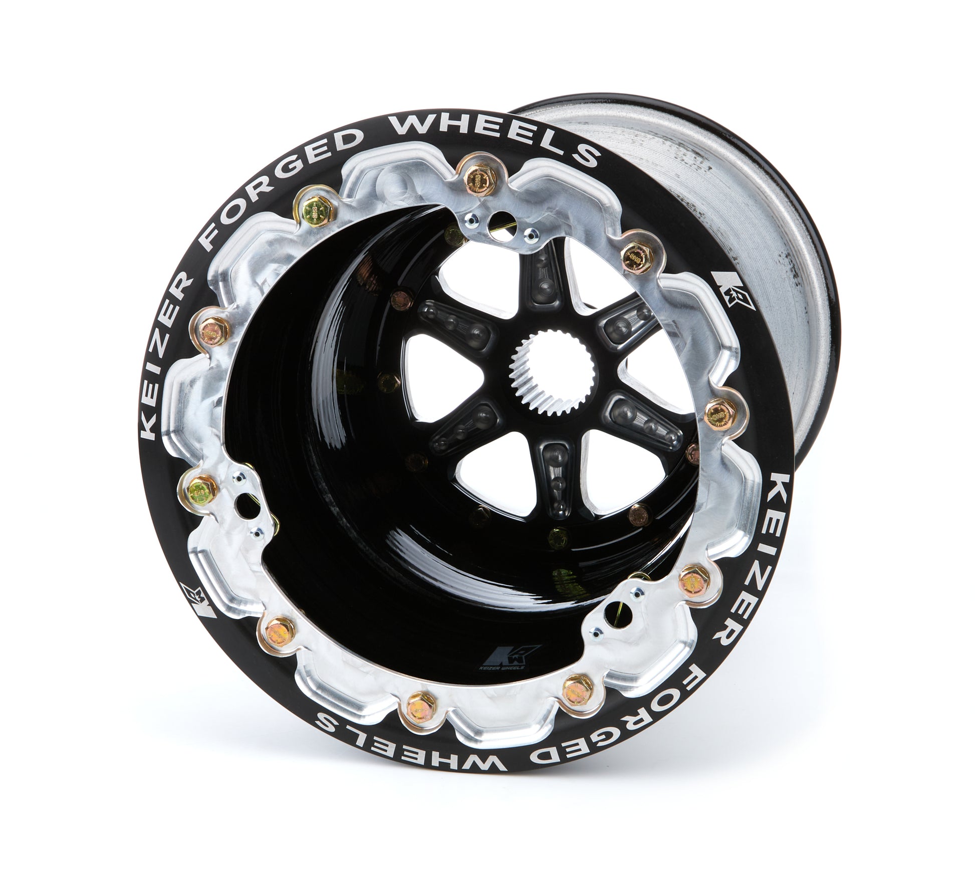 Keizer Aluminum Wheels, Inc Splined Wheel B/L 10x13 5in BS 27Spl Black Wheels Wheels main image