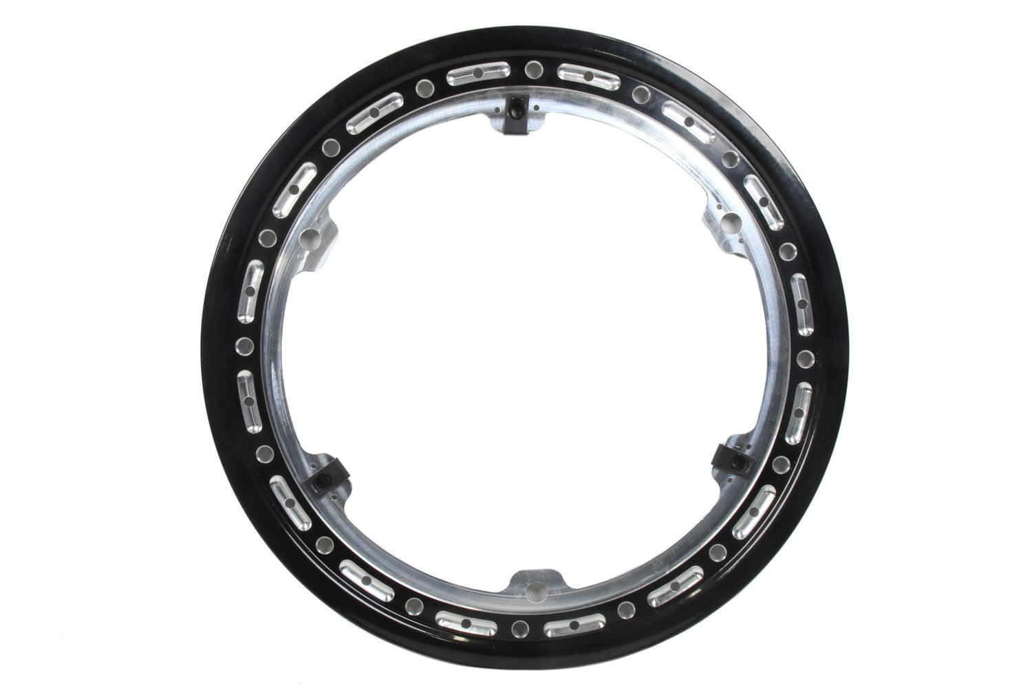 Keizer Aluminum Wheels, Inc. Beadlock Ring Black 15in w/3 Threaded Tabs Tire and Wheel Accessories Beadlock Kits and Components main image