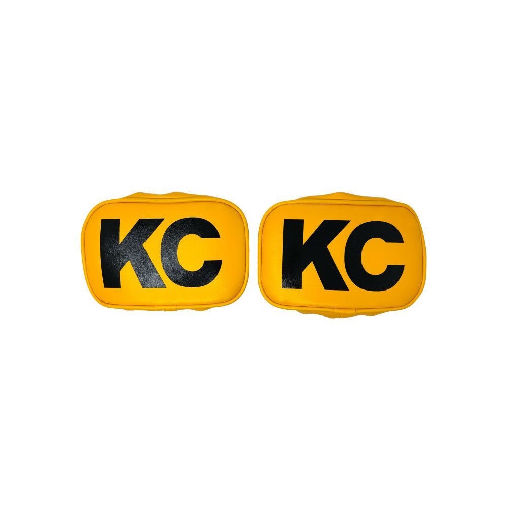 KC HiLiTES Vinyl Cover 5in x 7in Yellow w/Black Pair Lights and Components Light Covers main image