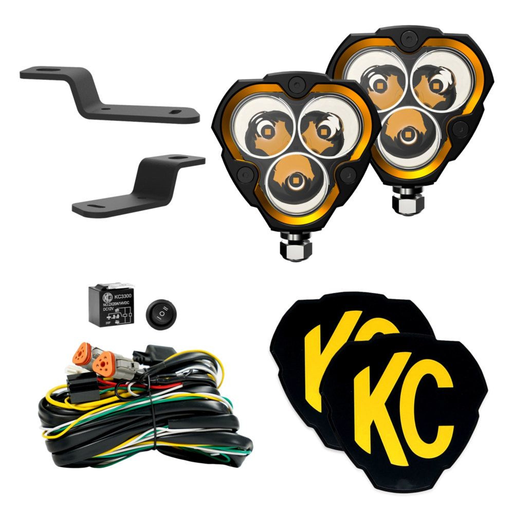 KC HiLiTES Flex Era 3 Ditch Light Kit 21-   Ford Bronco Lights and Components Exterior Light Assemblies main image