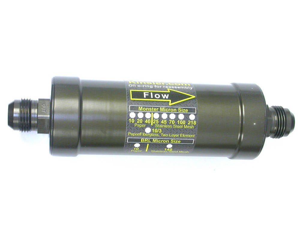 Kinsler Filter; in-line 12AN mal e flare ends hard anodiz Fuel Pumps, Regulators and Components Fuel Filters and Components main image