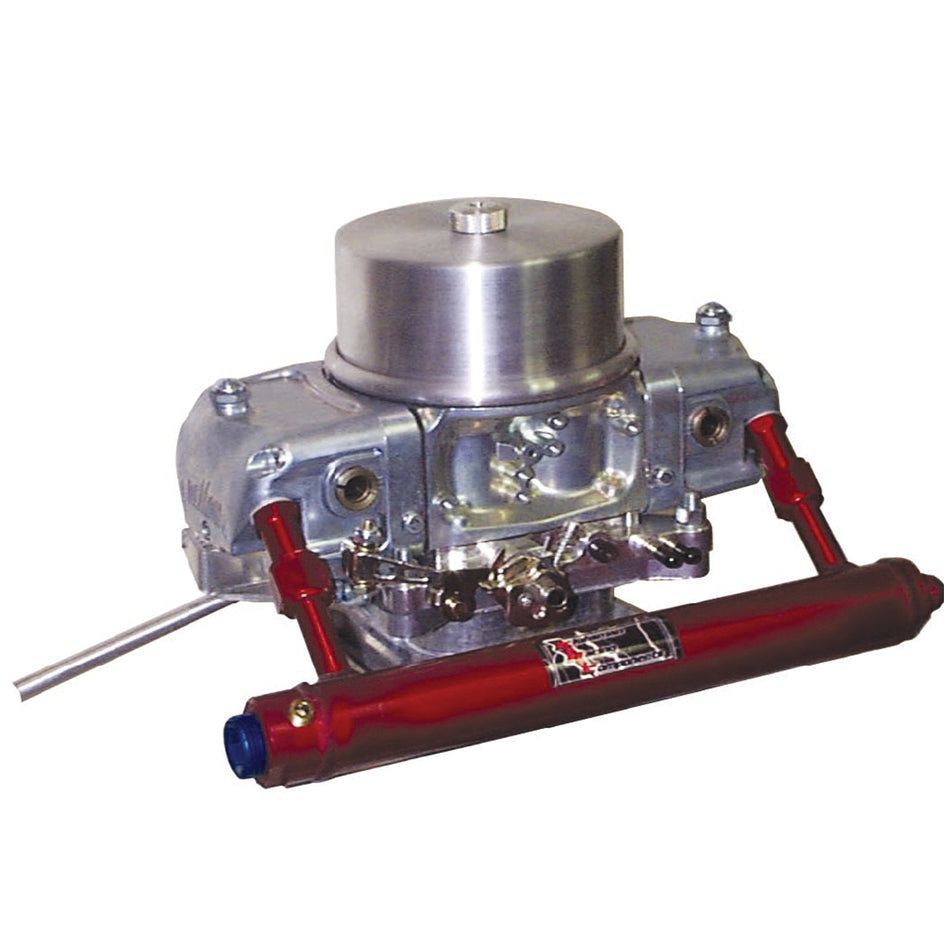 Kluhsman Racing Products Demon Dual Fuel Director (-8AN) Red Carburetors and Components Carburetor Fuel Lines/Logs main image